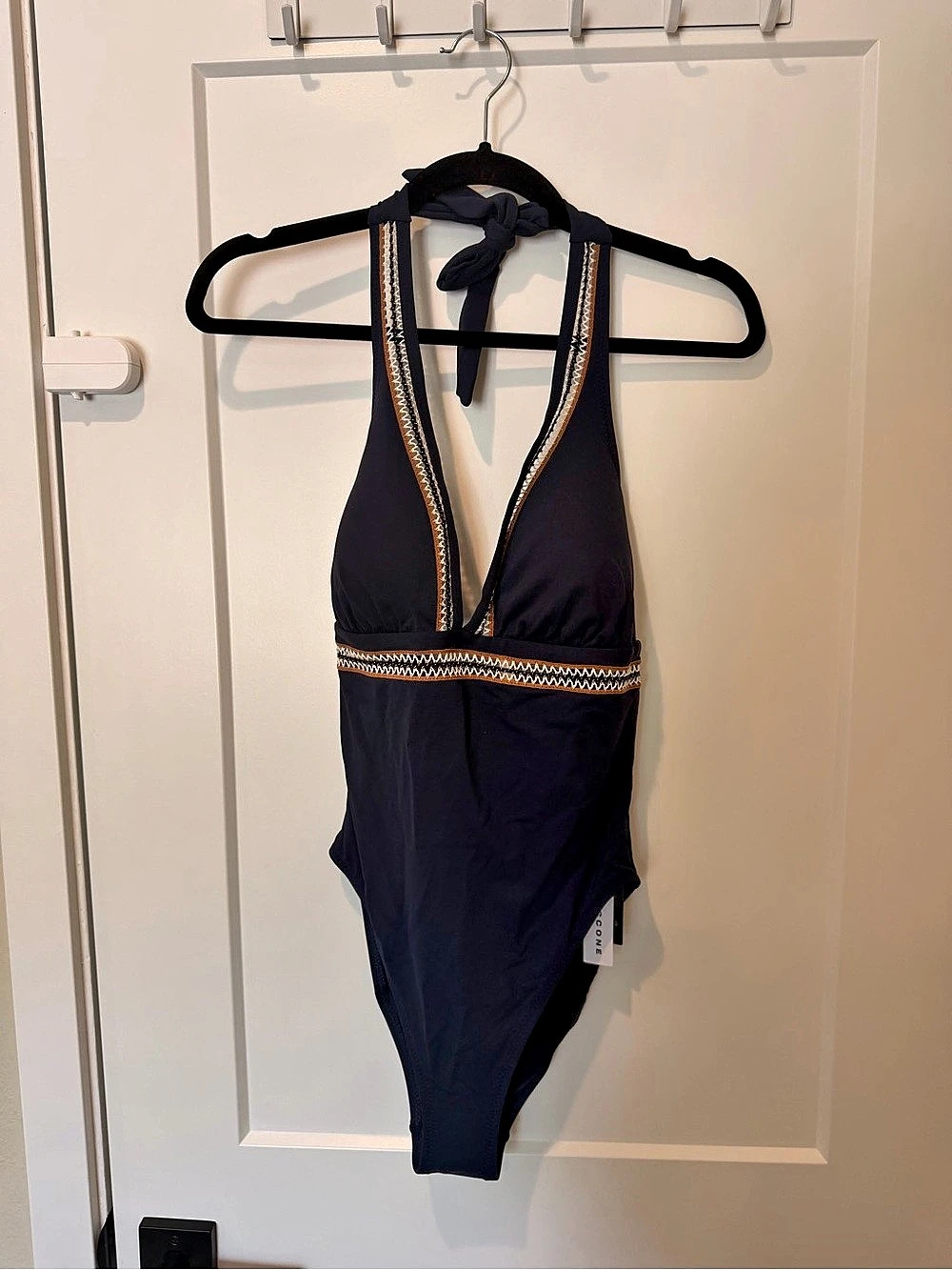 Robin Piccone Nova Halter One-Piece Blue Size 10
